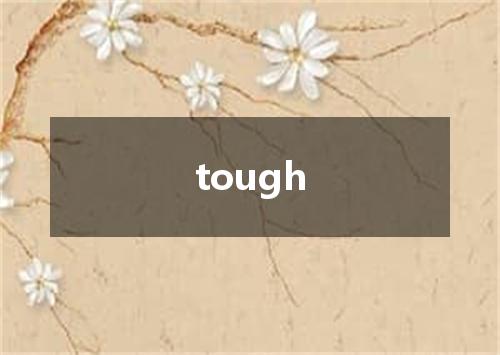 tough是什么意思