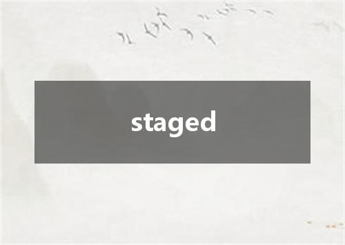 staged是什么意思