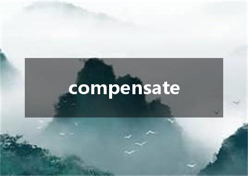 compensate是什么意思