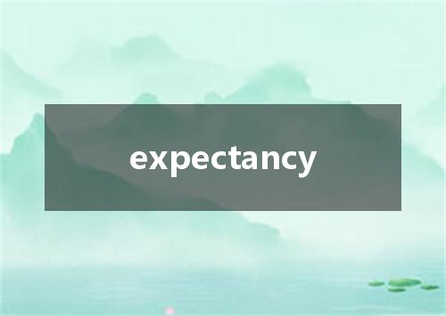 expectancy是什么意思