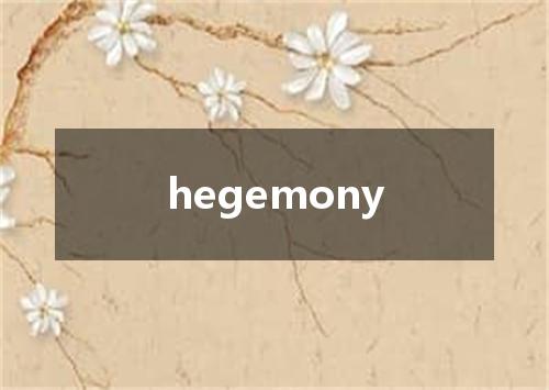 hegemony是什么意思