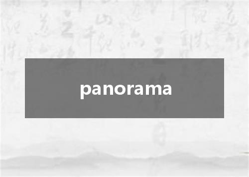panorama是什么意思