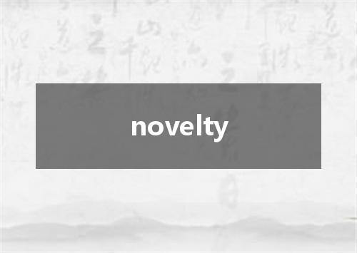 novelty是什么意思