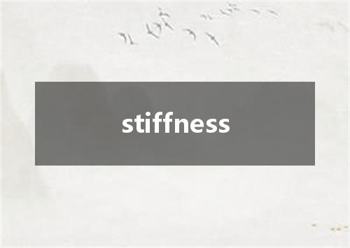 stiffness是什么意思