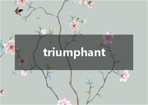 triumphant是什么意思