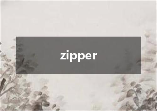 zipper是什么意思