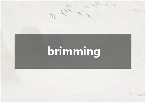 brimming是什么意思