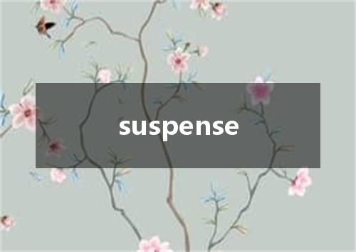 suspense是什么意思