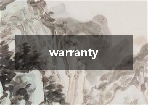 warranty是什么意思
