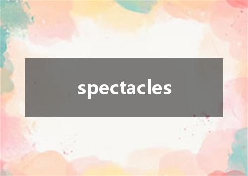 spectacles是什么意思