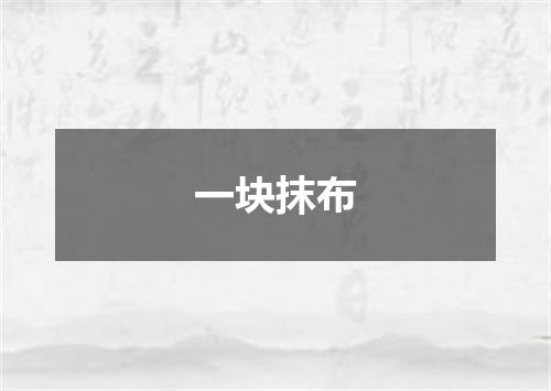 一块抹布