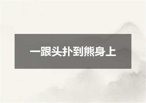一跟头扑到熊身上