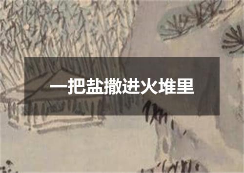 一把盐撒进火堆里