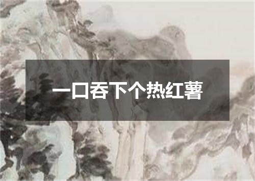 一口吞下个热红薯
