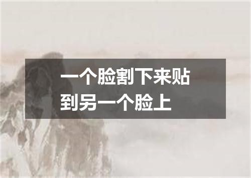 一个脸割下来贴到另一个脸上
