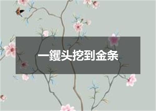 一钁头挖到金条
