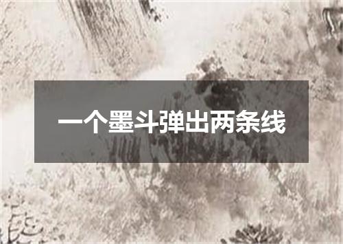 一个墨斗弹出两条线