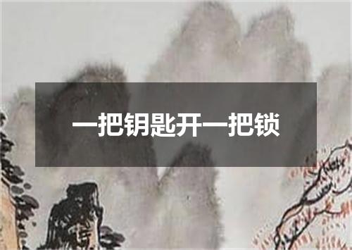一把钥匙开一把锁