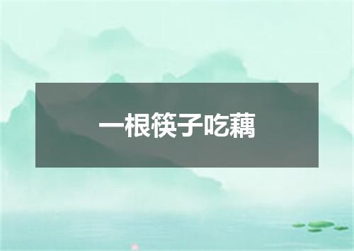 一根筷子吃藕