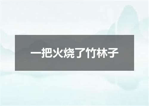 一把火烧了竹林子