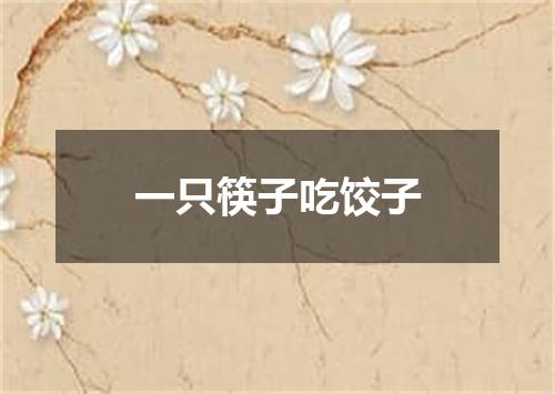 一只筷子吃饺子