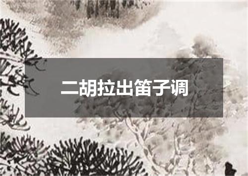 二胡拉出笛子调