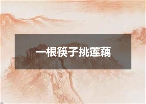 一根筷子挑莲藕
