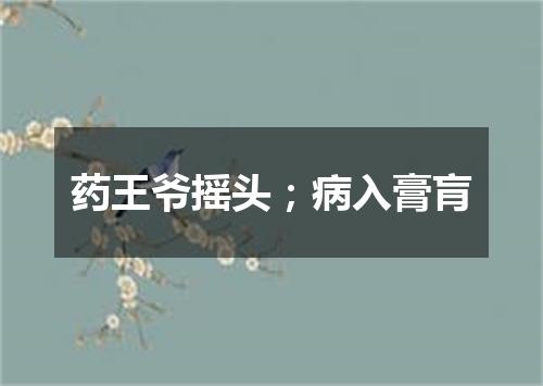 药王爷摇头；病入膏肓