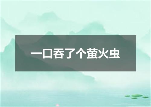 一口吞了个萤火虫