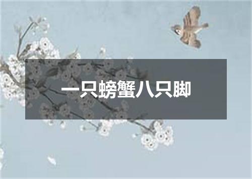 一只螃蟹八只脚