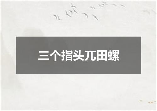 三个指头兀田螺