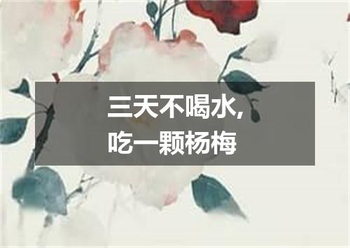 三天不喝水,吃一颗杨梅