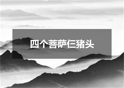 四个菩萨仨猪头