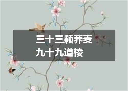 三十三颗荞麦九十九道棱