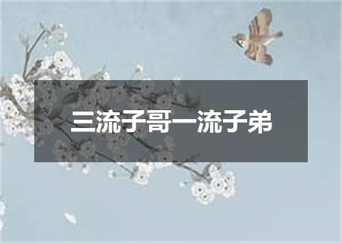 三流子哥一流子弟