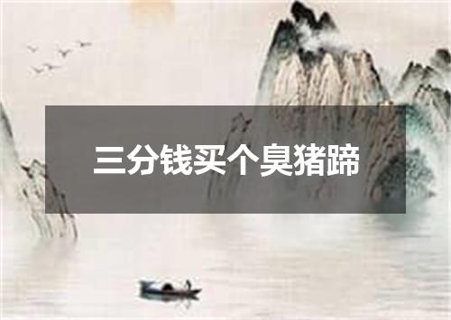 三分钱买个臭猪蹄