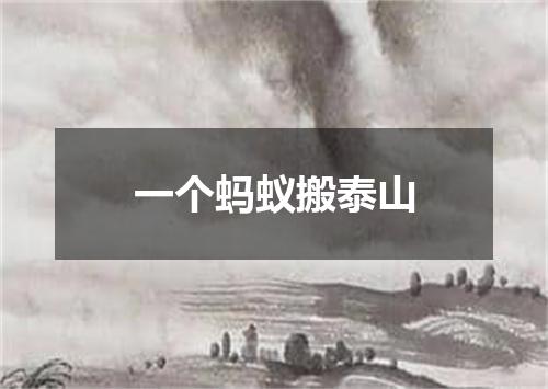 一个蚂蚁搬泰山