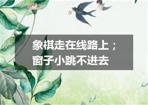 象棋走在线路上；窗子小跳不进去