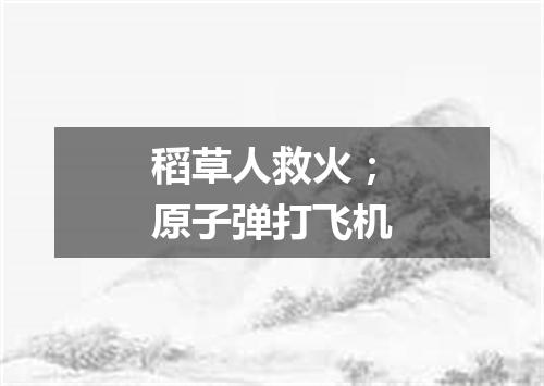 稻草人救火；原子弹打飞机