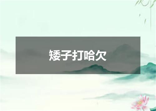 矮子打哈欠