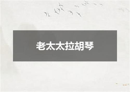 老太太拉胡琴