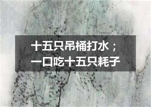 十五只吊桶打水；一口吃十五只耗子