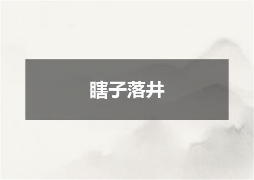瞎子落井