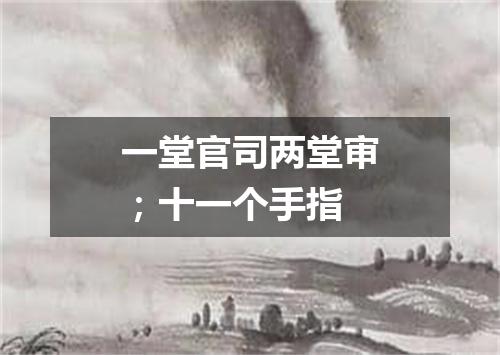 一堂官司两堂审；十一个手指