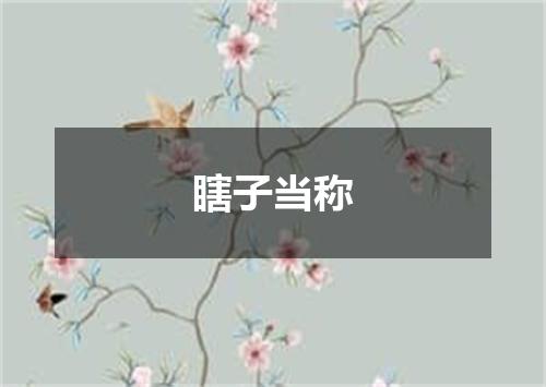 瞎子当称