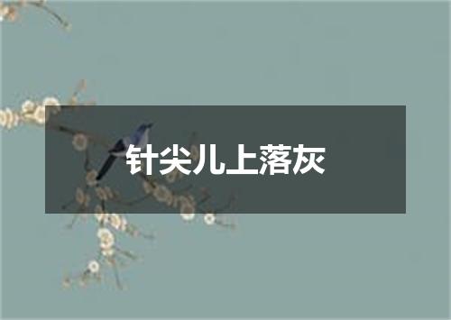 针尖儿上落灰