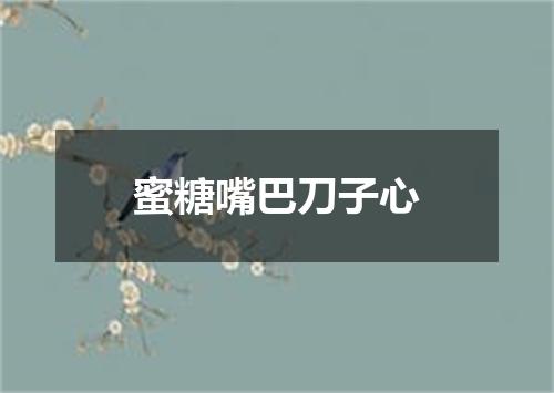 蜜糖嘴巴刀子心