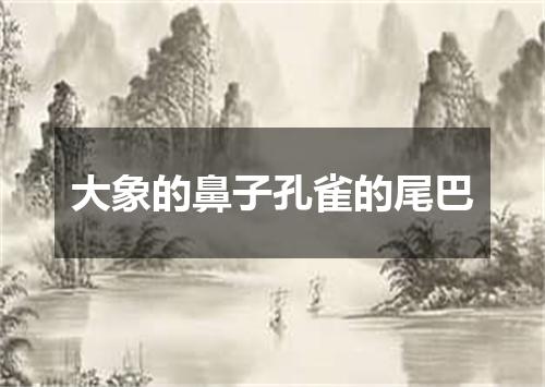 大象的鼻子孔雀的尾巴