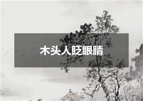 木头人眨眼睛