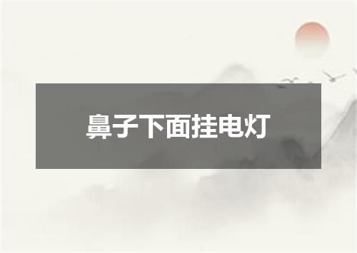 鼻子下面挂电灯